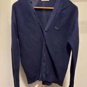 Lacoste Navy Blue Women's Cardigan Sweater